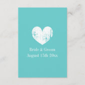 Carte de boîtier vertical mariage bleu turquoise (Devant)
