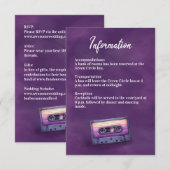 Carte de boîtier violet rétro sur bande de cassett (Devant / Derrière)