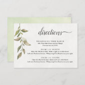 Carte de boîtier Watercolor Green Directions (Devant / Derrière)