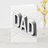 Carte de Bold Dad en art isométrique (Fleur jaune)