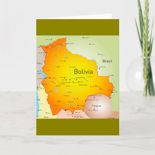 Carte de Bolivie avec villes et frontières