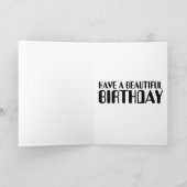 CARTE DE BON ANNIVERSAIRE CHAMP DE TOURNESOL (Intérieur)