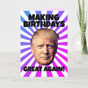 CARTE DE BON ANNIVERSAIRE DE DONALD TRUMP RENDANT