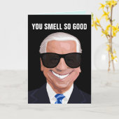 CARTE DE BON ANNIVERSAIRE JOE BIDEN DRÔLE GRANDE C (Fleur jaune)