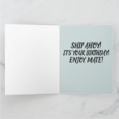 CARTE DE BON ANNIVERSAIRE PHOTO DE BATEAU PIRATE G (Intérieur)