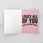 CARTE DE BON ANNIVERSAIRE ROMANTIQUE, TOUT DE MOI  (Intérieur)