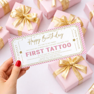 Carte de bon cadeau d'anniversaire pour premier ta