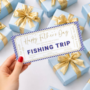 Carte de bon de cadeau de pêche de la Marine pour