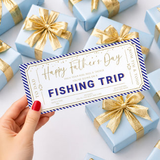 Carte de bon de cadeau de pêche de la Marine pour