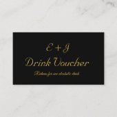 Carte de bon de Mariage pour le Monogramme d'or no (Devant)