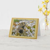 Carte de Bon Rétablissement Bourdon avec Corbeille (Fleur jaune)