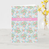 Carte de Bon rétablissement Chic : Églantines rose (Fleur jaune)