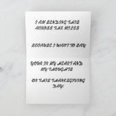 Carte de BON THANKSGIVING (Intérieur)