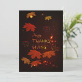 Carte de Bon thanksgiving Automne Leaves (Debout devant)