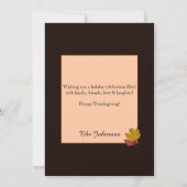 Carte de Bon thanksgiving Automne Leaves (Dos)