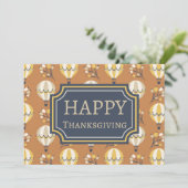 Carte de Bon thanksgiving Ballons à air chaud (Debout devant)