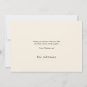 Carte de Bon thanksgiving Ballons à air chaud (Dos)