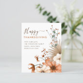 Carte de Bon thanksgiving Budget Autum Florals (Debout devant)