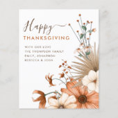 Carte de Bon thanksgiving Budget Autum Florals (Devant)