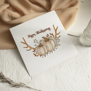 Carte de Bon thanksgiving Citrouille d'aquarelle A