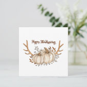 Carte de Bon thanksgiving Citrouille d'aquarelle A (Debout devant)