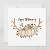 Carte de Bon thanksgiving Citrouille d'aquarelle A (Devant)