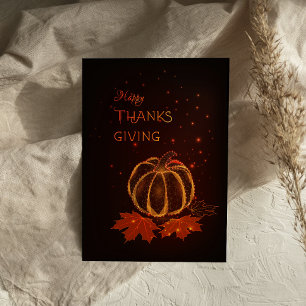 Carte de Bon thanksgiving Citrouille de congé auto