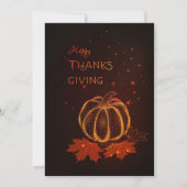 Carte de Bon thanksgiving Citrouille de congé auto (Devant)