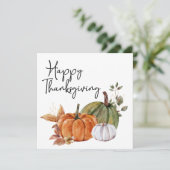Carte de Bon thanksgiving Citrouille du chalet d'a (Debout devant)