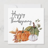 Carte de Bon thanksgiving Citrouille du chalet d'a (Devant)