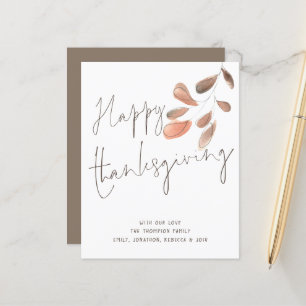 Carte de Bon thanksgiving de remplissage d'aquarel