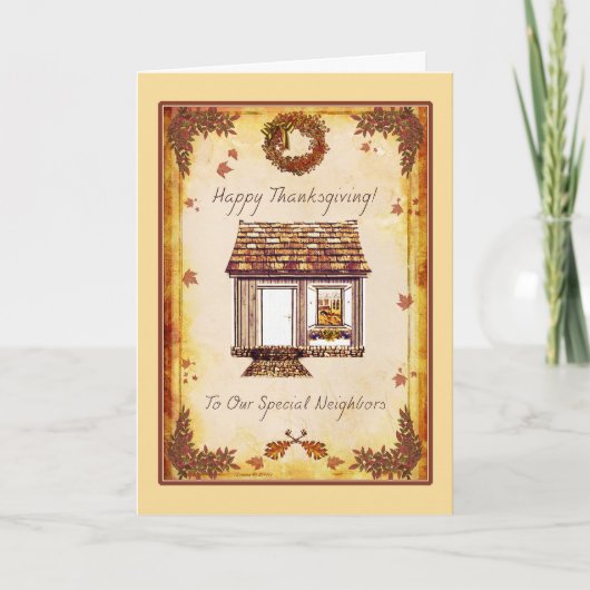 Carte de bon thanksgiving de voisins (Devant)