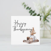 Carte de Bon thanksgiving Floral Pampas Chauffage (Debout devant)