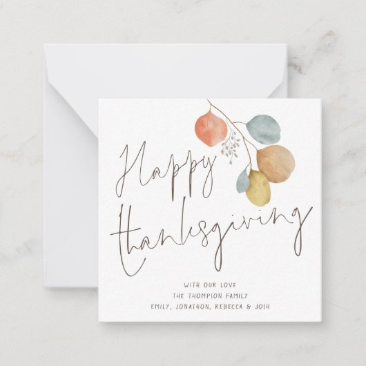 Carte de Bon thanksgiving Foliage tendance de peti (Devant)