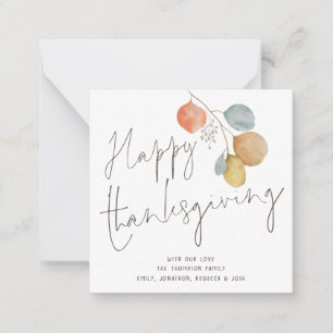 Carte de Bon thanksgiving Foliage tendance de peti