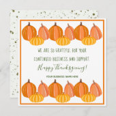 Carte de Bon thanksgiving moderne Citrouille (Devant / Derrière)