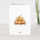 Carte de Bon thanksgiving photo Citrouille amusant (Dos)