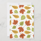 Carte de Bon thanksgiving photo Feuille en chute (Dos)