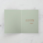 Carte de Bon thanksgiving Turquie vintage. (Intérieur)