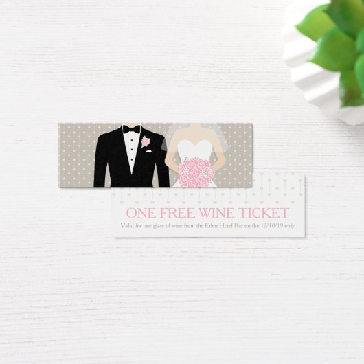 Carte de bon vin gratuit pour le mariage marié et (Bureau)