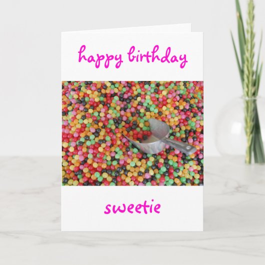 Carte de bonbon de joyeux anniversaire (Devant)