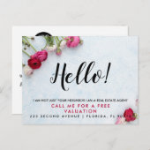 CARTE DE BOND DE L'Agent Immobilier (Devant / Derrière)