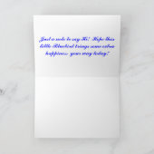 Carte de bonheur d'oiseau bleu (Intérieur)