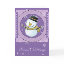 Carte de bonhomme de neige de Noël