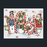 carte de bonhommes de neige de noel<br><div class="desc">Un groupe adorable de bonhommes de neige avec une carte de fête de saison des vacances de Noel de Noël</div>