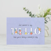 Carte de bonjour (Debout devant)