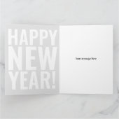 Carte de Bonne Année avec une typographie moderne (Intérieur)