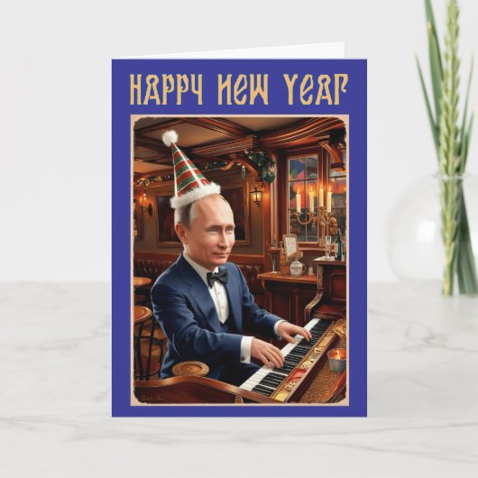 Carte de Bonne Année de Vladimir Poutine Russe (Devant)