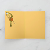Carte de Bonne Année « girafe drôle » dessin animé (Intérieur)