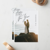 Carte de Bonne Année pour un Couple Heureux (Devant/Arrière en situation)